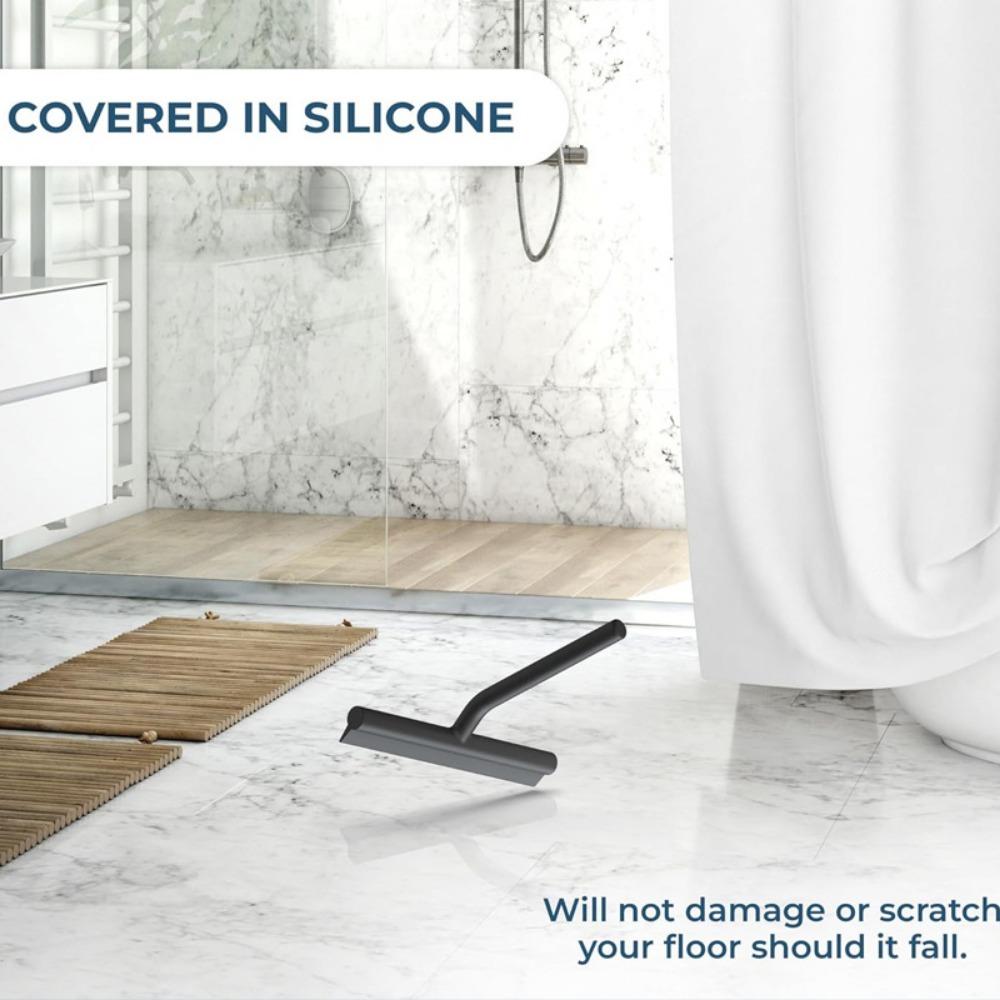 Shower Squeegee Window Glass Wiper Silicone Scraper Cleaner Brush Long Handle Bathroom Mirror Wiper Scraper Cleaning Accessories