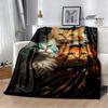 3D Cute Cat Printed Blanket Flannel Warm Blankets Soft and Comfortable Blanket Bed Linings Cubre Cama Birthday Gift