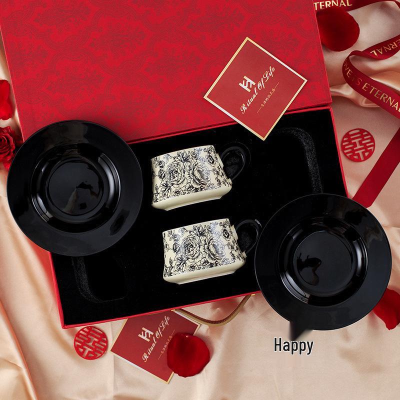 

Luxury Coffee Cup & Saucer Gift Set: High-End, Heat-Resistant Mug for Afternoon Tea 230ml