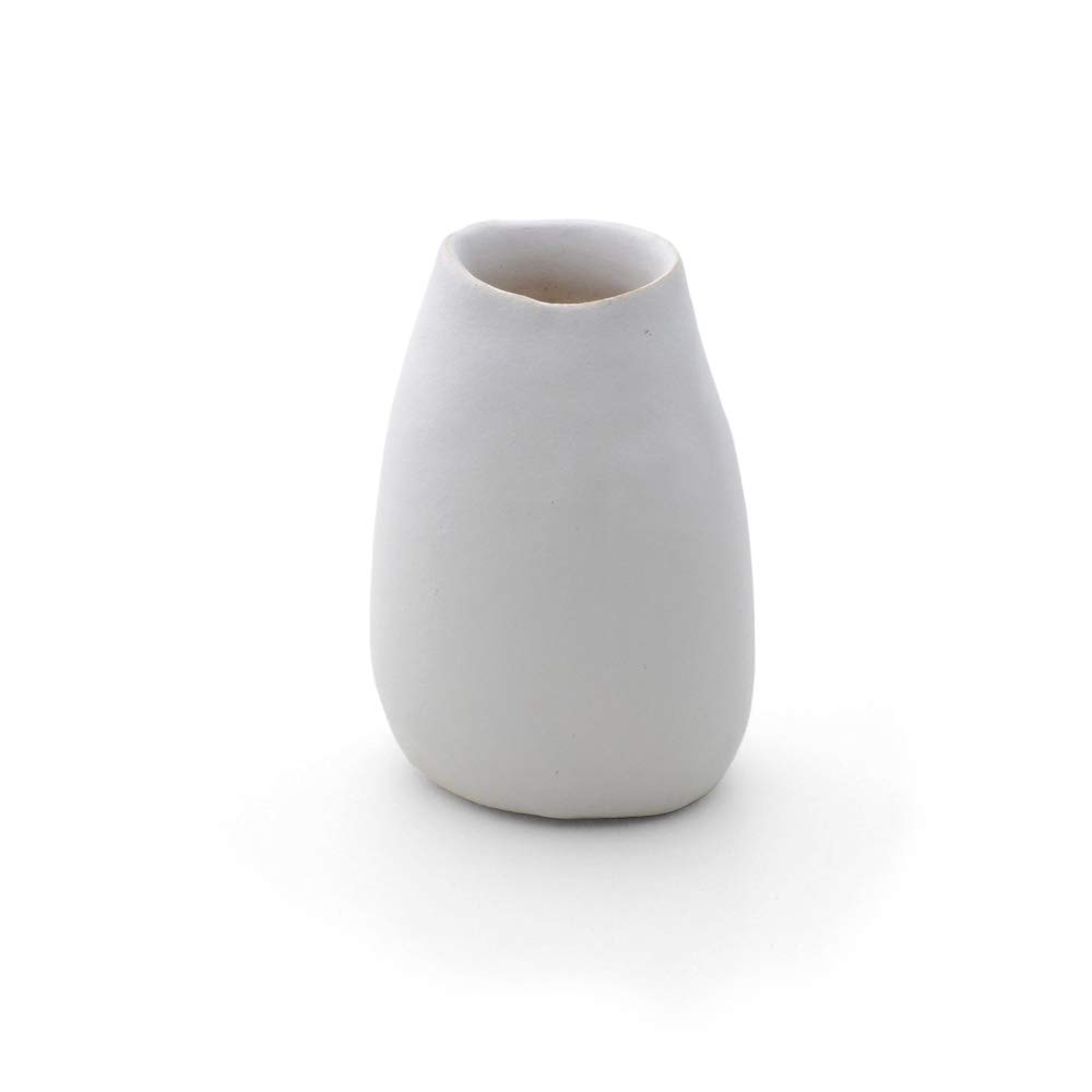 

Marui Seito Shigaraki Ware Hechimon Vase Flower Base Large Nut Snow White Pottery 14.5cm MR-11-7316