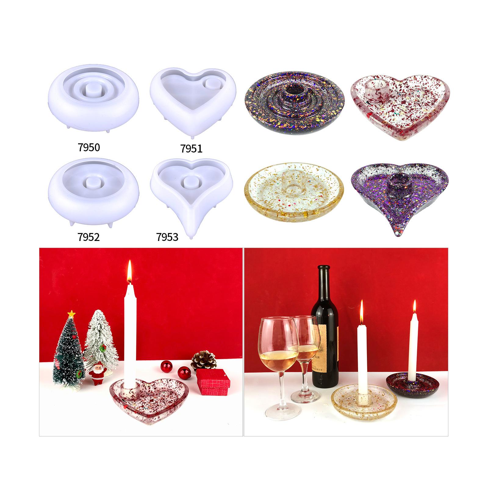 

Полутрехмерный круглый подсвечник Love, силиконовая форма, сделай сам, кристаллический клей, свеча для ароматерапии, подсвечник, эпоксидная форма