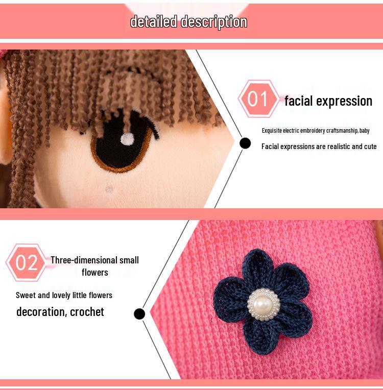 Phil Princess Plush Rag Doll - Changeable Cute Stuffed Toy for Girls