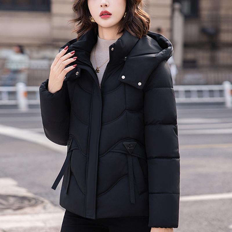 Fashion Winter Jackets Woman Short Parkas Hooded Loose Thick Warm Women's Coats