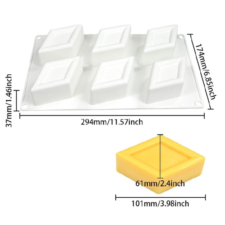 Mousses Cake Decorating Molds Silicone Molds Rhombic Shape Chocolate Molds Holiday Dessert Cake Baking Tool Nonstick