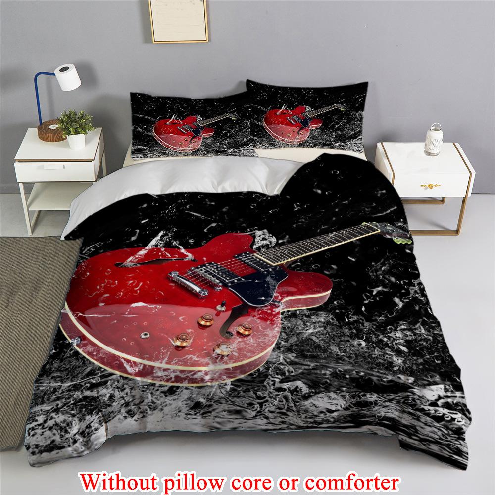 Kytara Shein Tk Pro 3D Digitální Tisk Třídílný Povlak na Peřinu