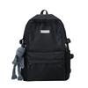 Schoolbag high value solid color backpack schoolbag Japanese campus simple versatile light flash class large capacity double backpack