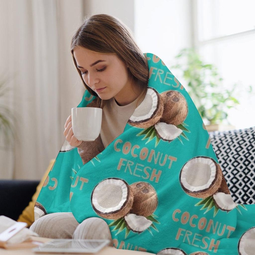 air freshener coconut fresh Throw Blanket Ultra Soft Flannel Fleece Blanket for All Seasons