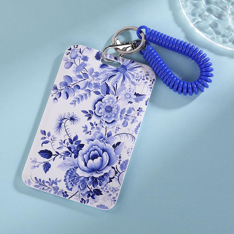 Ins Style Flower Butterfly Card Holder Student Bus Subway Card Meal ID Holders Protection Case Pick-up Card Anti-lost Hard Shell