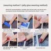 New Autumn&Winter Amber Smudging Design Candy-colored Cat's Eyes Handmade Press On Nails Short Fake Nails Gift for Girls&Women