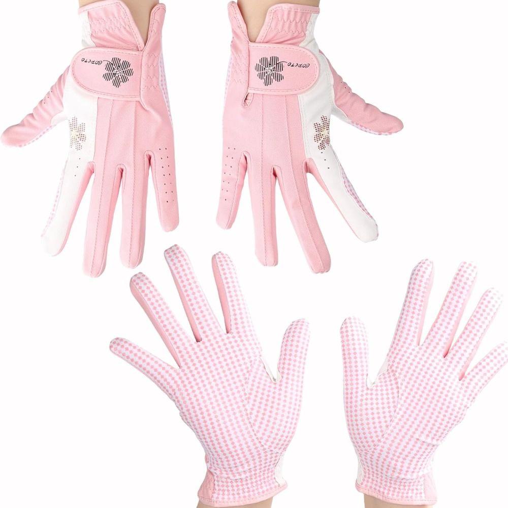 Een Paar Antislip Dames Golfhandschoenen Ademende Golfaccessoires Golfhandschoenen Cadeau voor Golfers