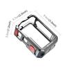 For DJI Osmo Action 6 PULUZ Metal Dual-Opening Camera Cage Expandable Frame with Silicone Lens Cap (Titanium)