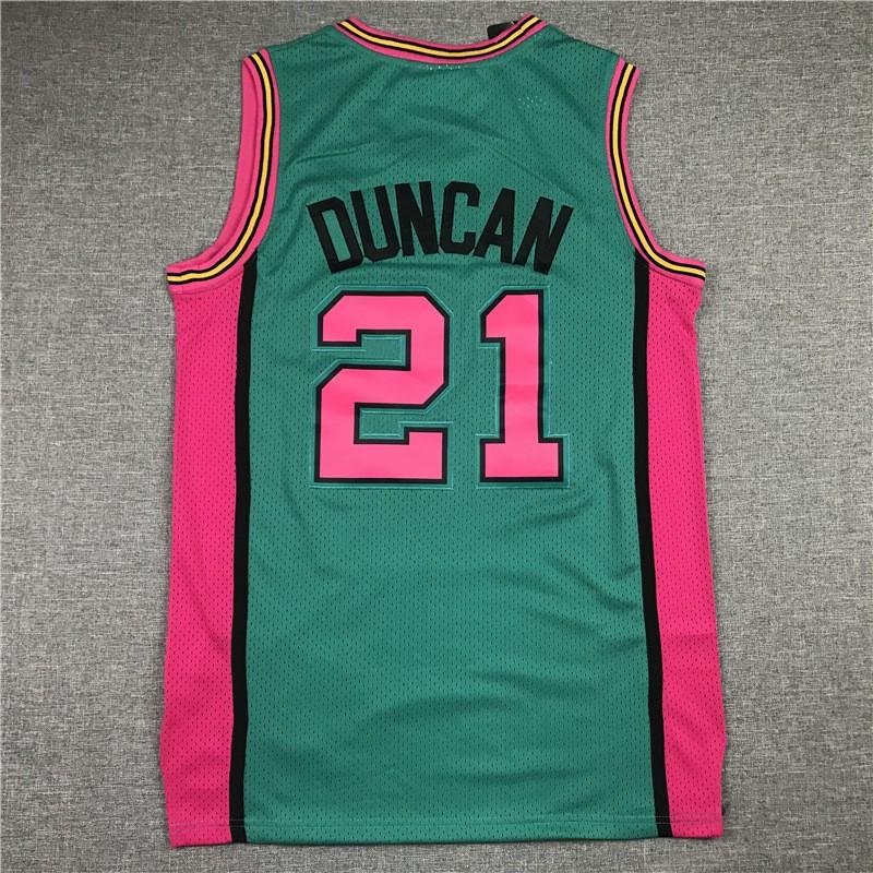 San Antonio Spurs 21 Retro Pink Basketball Jersey Men Women