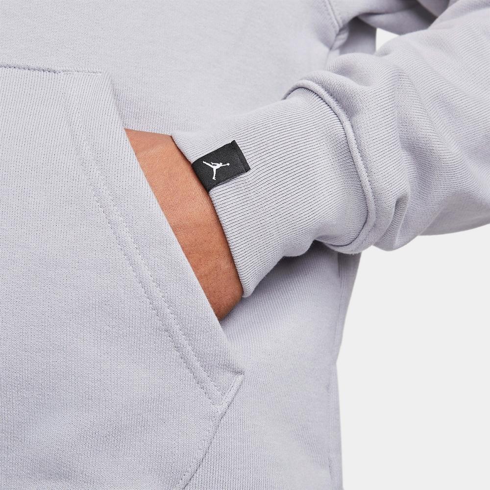 Jordan Solid Long Sleeve Hoodie Men Tops Light-Grey White DO6095-054