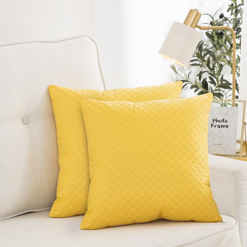 

Подушка-подушка из технологичной ткани с подушкой-сердечником для домашнего дивана, однотонная подушка, кожаная водонепроницаемая подушка для талии 40x40cm