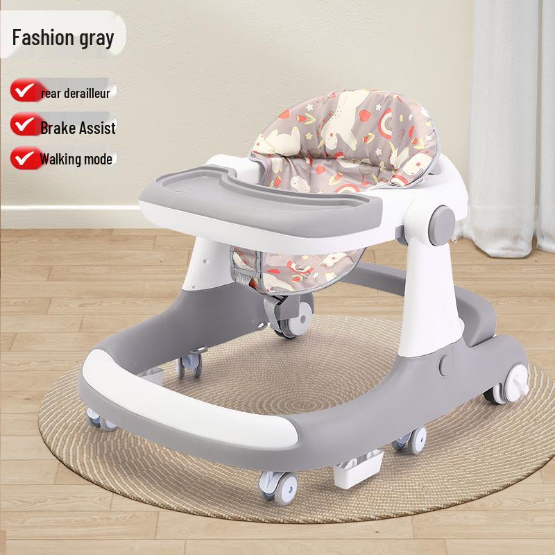 Adjustable Multifunctional Baby Walker for 6-18 Months - Anti-Rollover Design for Boys and Girls