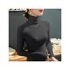 High-Neck Ribbed Thermal Base Shirt For Women Winter Warm Underwear Brushed And Thickened Women T-Shirt