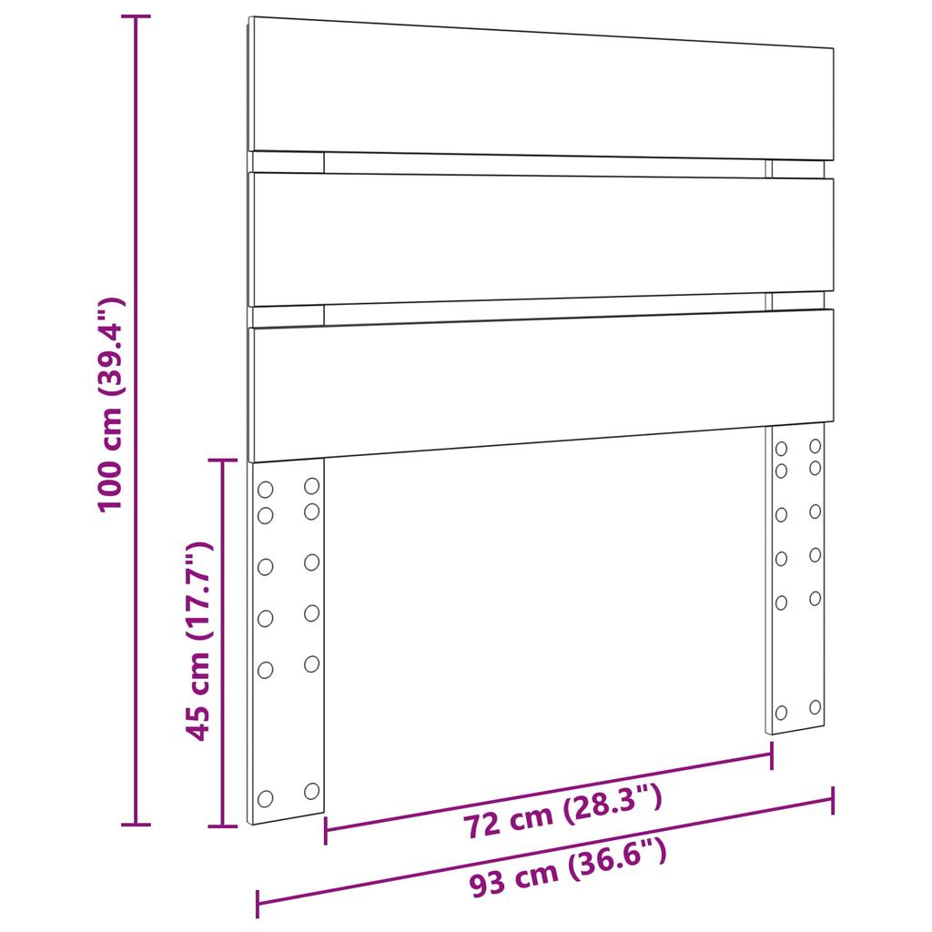Headboard White Wood Based Material