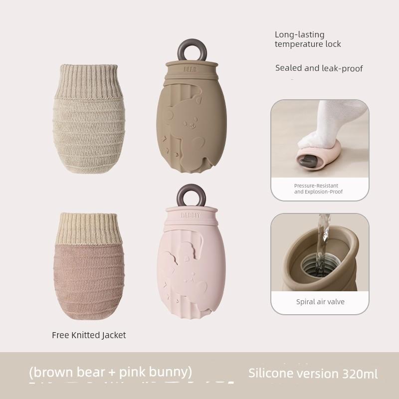 Silicone Hot Water Bottle for Pregnant Women during Childbirth, Small Size, Sealed, Explosion-Proof, Warm Stomach, Protect Neck, Gentle Warmth, Warm