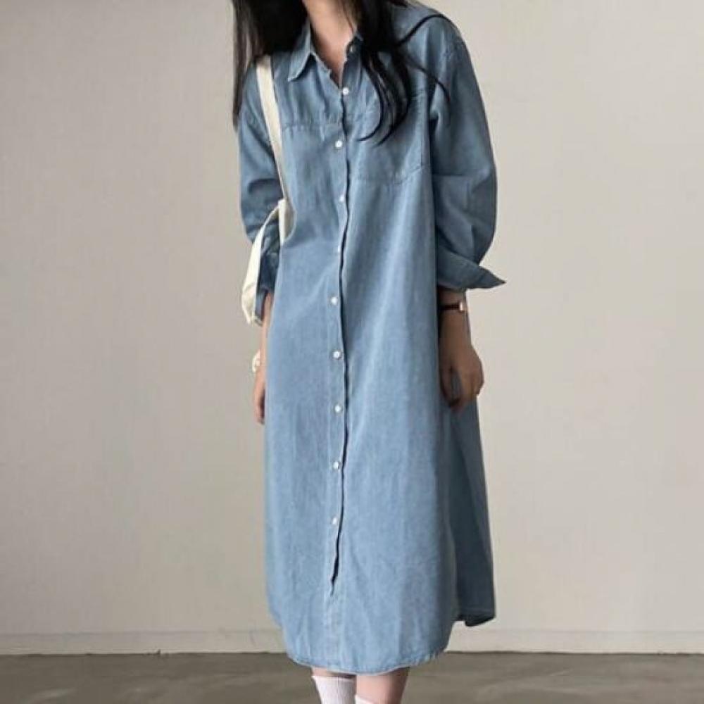 Rellawear Denim Strap Dress 2color Rjy250921