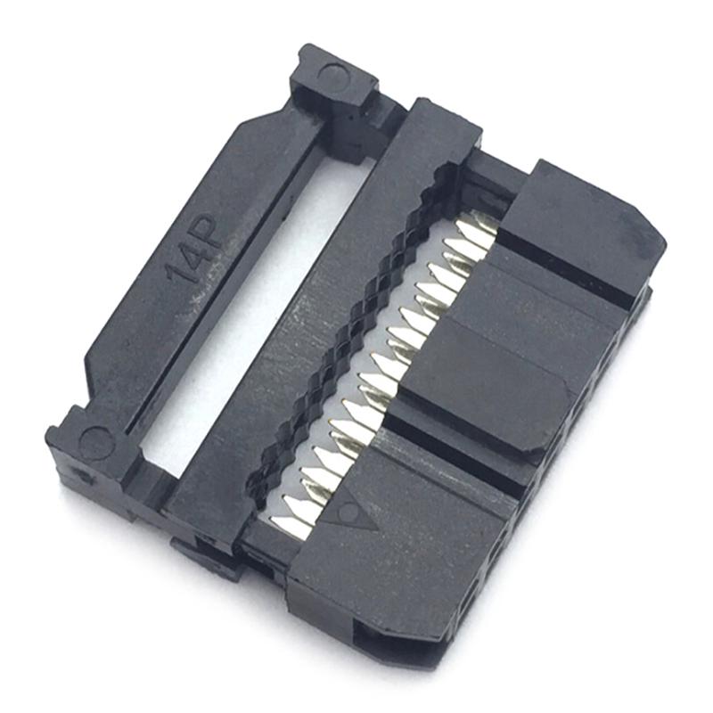 10Pcs 6/8/10/12/14-50Pin Idc Socket Plug Ribbon Cable Connector 2.54Mm Pitch