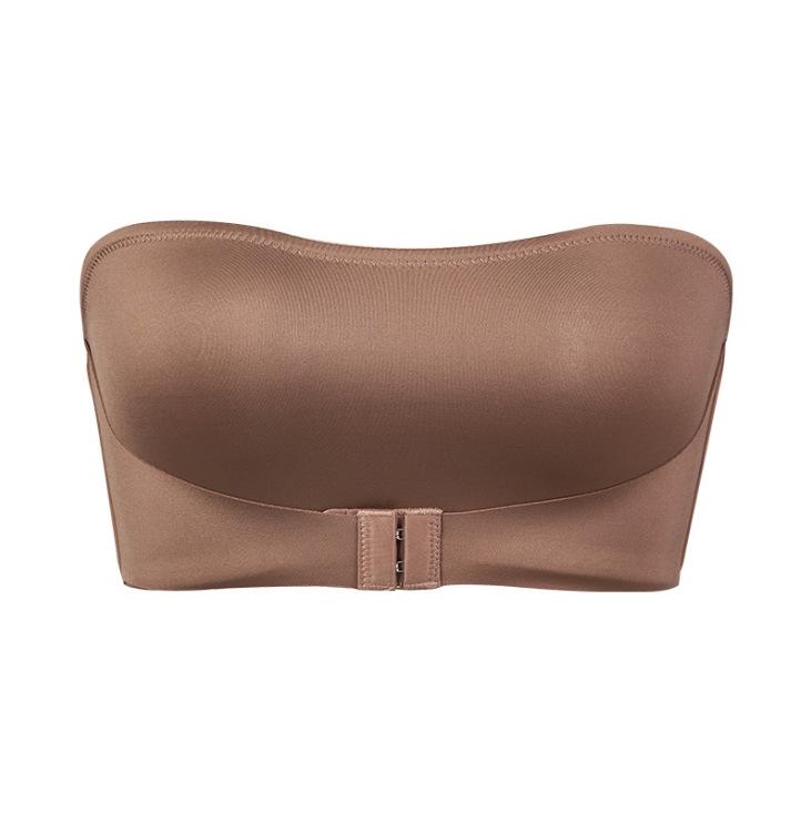 European & American Strapless Front-Buckle Bandeau: Non-Slip, Anti-Exposure, Off-Shoulder, Beautiful Back Design for Women.