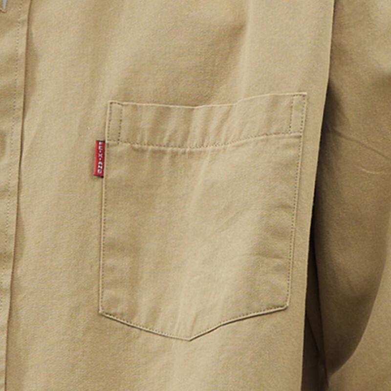 ROMON Men's Long-Sleeve Pure Cotton Business Casual Shirt