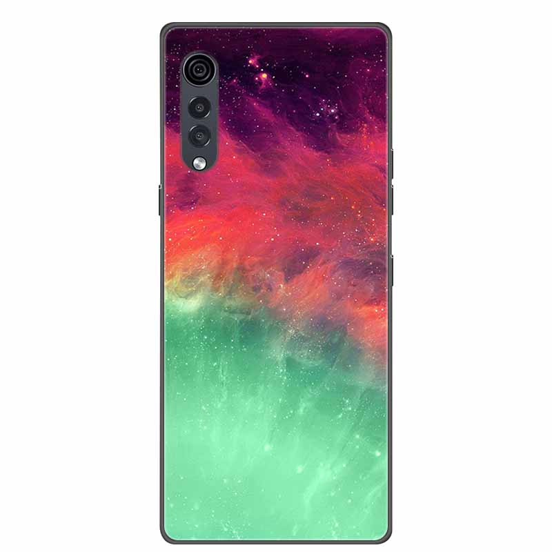 For LG Velvet Luxury Phone Case Black Soft Silicone TPU Back Cover for LGVelvet 5G Funda LMG910EMW Protector Capa Cartoon Coque