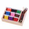 1Set Dollhouse Sewing Needlework Needle Kit Box 1:12 Dollhouse Miniature Tabletop Sewing Box Kit Scene Props Ornaments