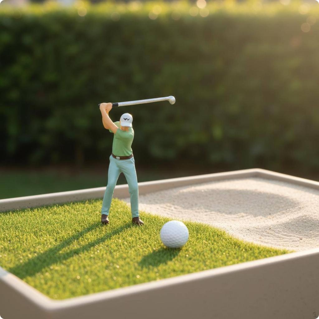 1:64 Golf-Miniaturen Mikrolandschaft Dekoration Golferfiguren Lebendige Posen Spieler