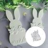 Rabbits Shaped Silicone Mould Heat Resistant Easy Cleaning Detailed Easters Candle Making Supplies