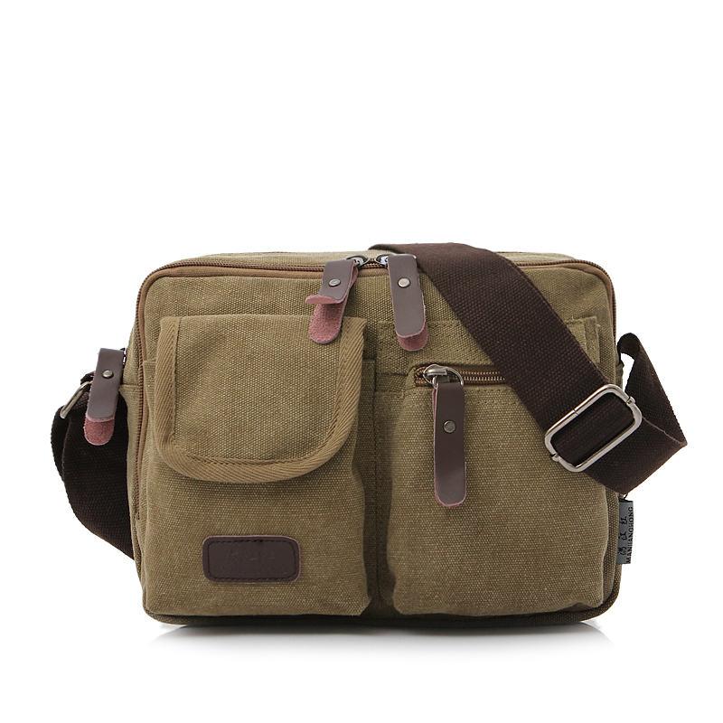Men Canvas Shoulder Bag Casual Travel Men's Crossbody Bag Luxury Men Messenger Bags Satchel Handbags Tote