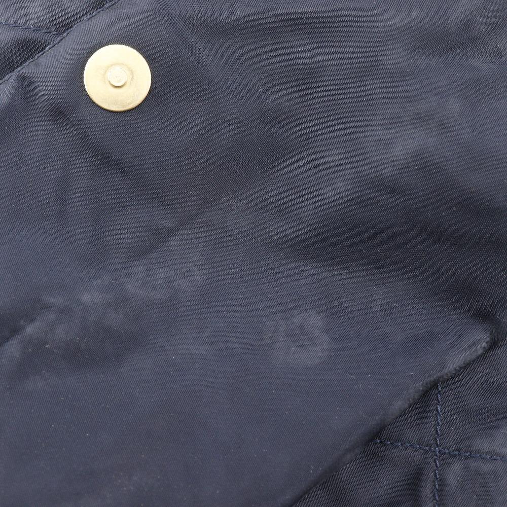 PRADA ChainShoulder Shoulder Bag quilting Navy blue Nylon Women Used