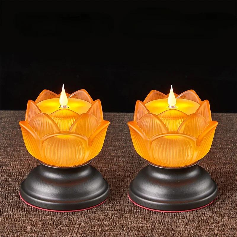 1 Pc Simulated Candle Buddhist Tools in Buddhist Temples Home Decoration Pray for Auspiciousness  home accessories feng shui