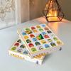 30 Empty Grid Ramadan Advent Calendar Box Paper Quick-release Surprise Gift Box Cartoon Pattern Middle East Theme