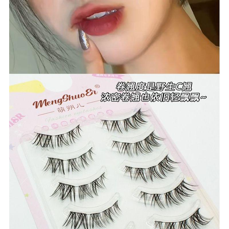LuxeFlutter - Set of 5 Pairs: Natural Crisscross False Eyelashes