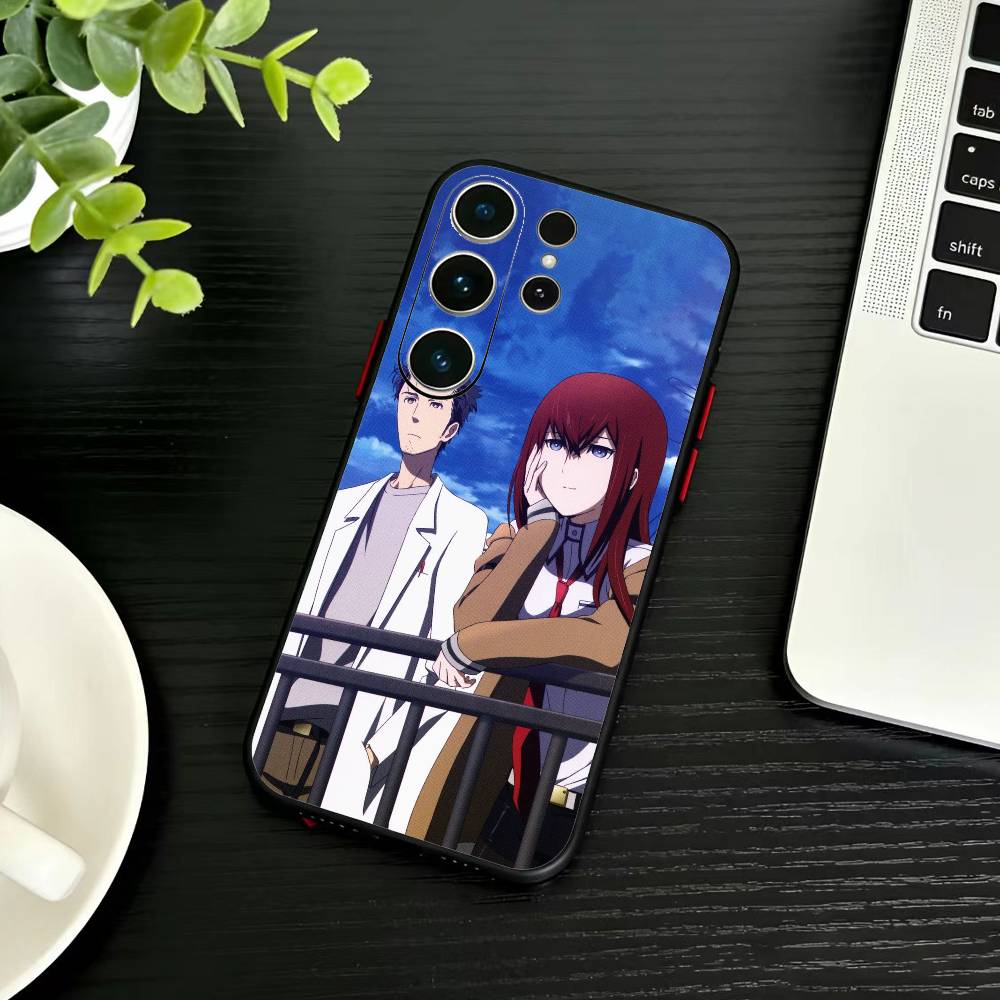 T-Rintaro Okabe STEINS DATE Phone Case For Samsung S26,S25,S24,S23,S22,S21,S20,Plus,Fe,Lite,Others Black Cover