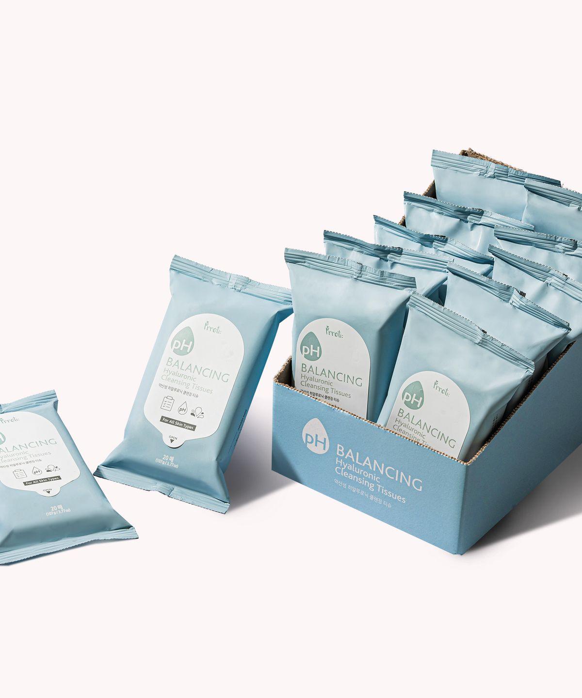 Hyaluronic Cleansing Tissues, 10 packs of 20 sheets