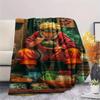 1PC Naruto Nine Tails Fusion Patterned Flannel Blanket Suitable For All Seasons For Home Decor Warmth And Comfort Gifts Holiday Present
