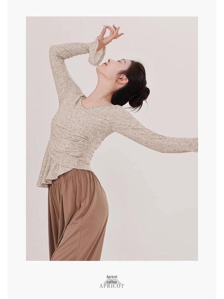 Adult Long-Sleeve Dancewear for Autumn/Winter – Modern & Classical Dance Practice Top