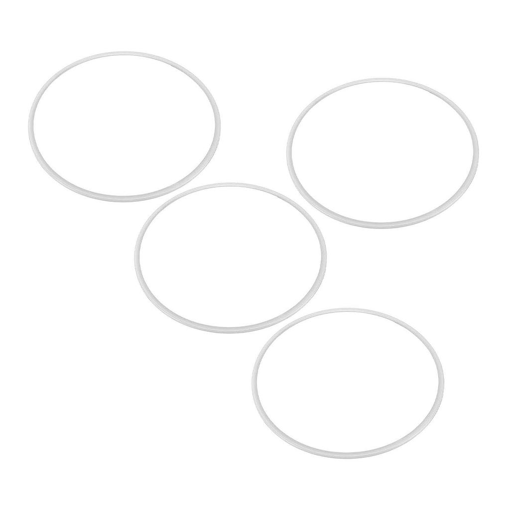 4Pcs 16 Inch Wheel Rim Protector Ring Anti Scratch Self Adhesive Wheel Rim Guard Trim Ring for Flat Rim Edge Car White