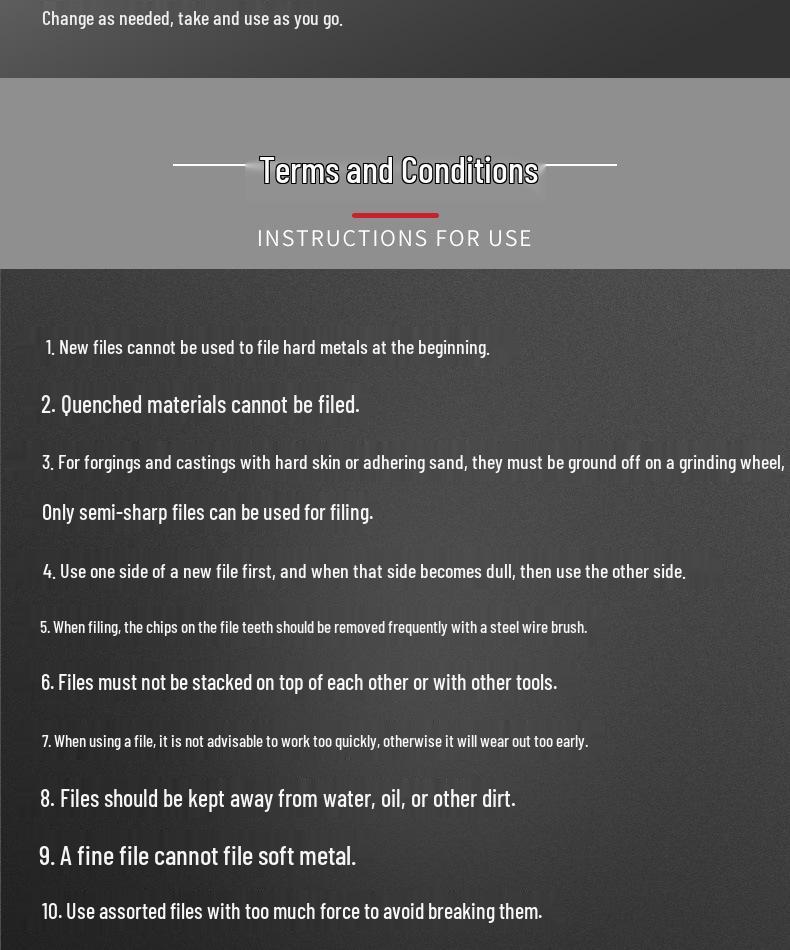 Diamond File Set: Fine Steel Metal Alloy Assorted Files