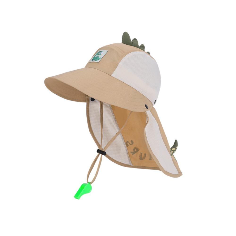 Sun Protection Kids Whistle Sunscreen Hat Extended Shawl Summer Sunshade Hat  Boys and Girls