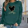 Tops For Women Animal Face Print Round Neck Long Sleeve T-shirt Fall Casual Slim Pullover Women's Long Sleeve Top