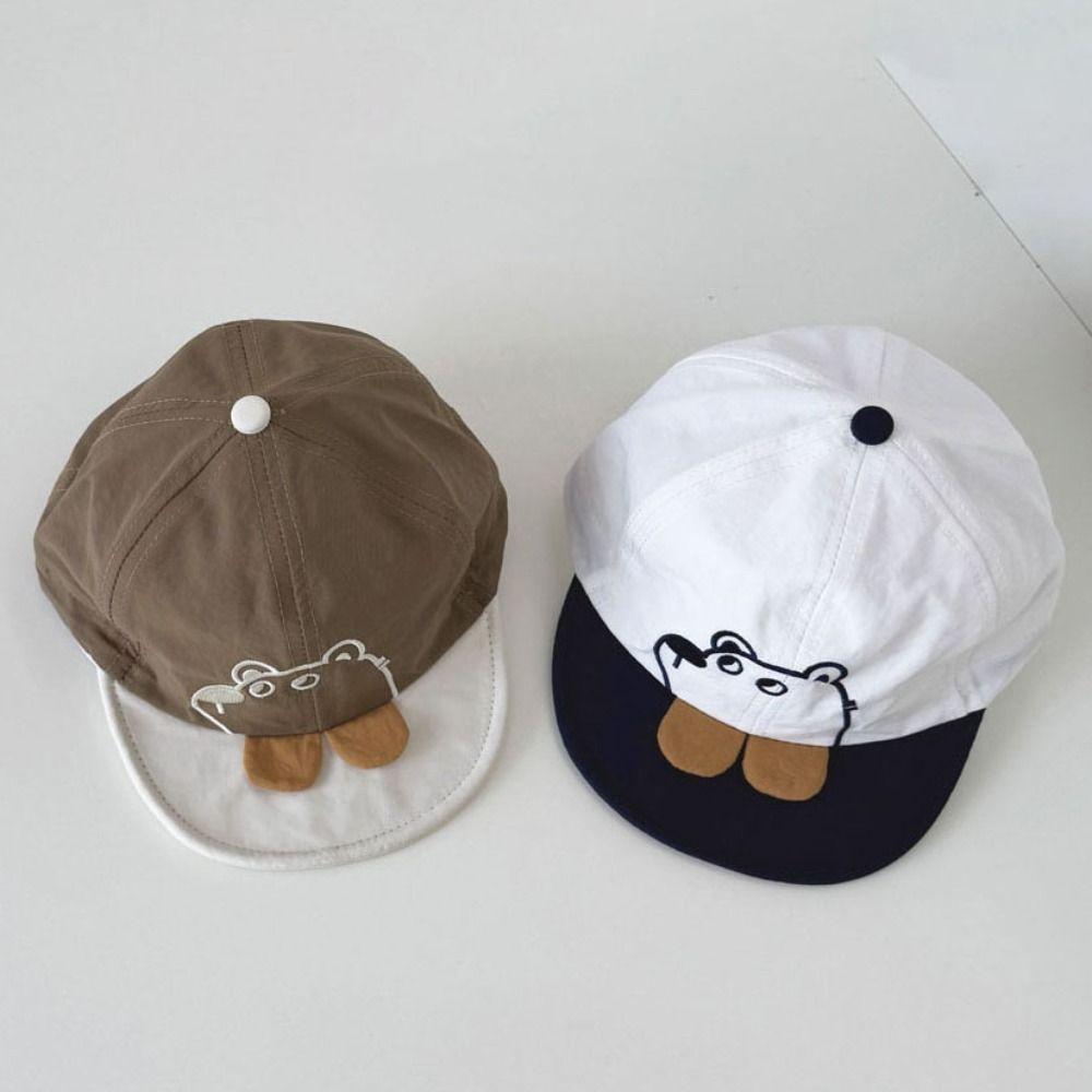 Quick Dry Cartoon Bear Baby Hat Casual Kids Peaked Caps Fashion Newborn Sun Hat  Beach