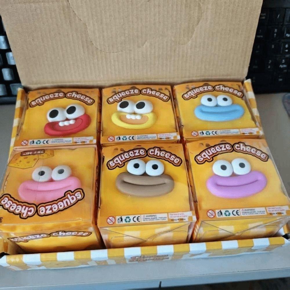 Pølsemund Ost Klemte Terning Sprød Ost Fidget Legetøj Ost Squishy Legetøj til Børn Voksne