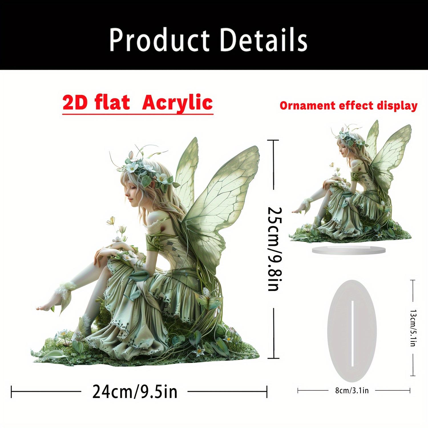 

Зеленый, Ангел и Фея, Акриловая вывеска, Вдохновляющий настольный дисплей, Украшение для дома, Дарение подарков 24*25cm