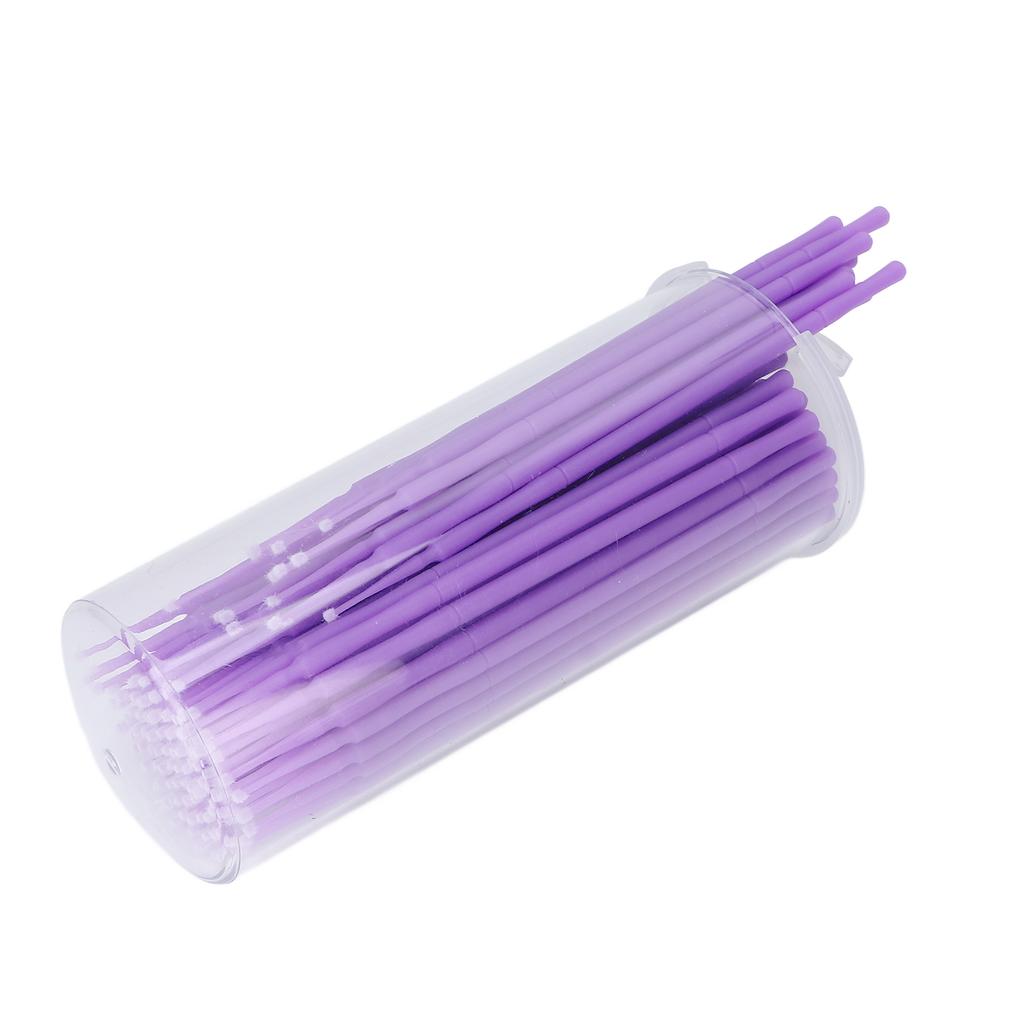 100 Stück Oraler Mikroapplikator Pinsel Lila Einwegstab Tragbar Kompaktes Dentalwerkzeug