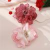 Elegant Vintage Floral Hair Claw Clip, Large Plastic Flower-Shaped Hair Accessory for Women, Fashionable Daily Wear and Party Headwear