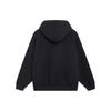 Li Ning Letter Embroidery Loose Pullover Hoodie Unisex Hoodies Black AWDT257-1