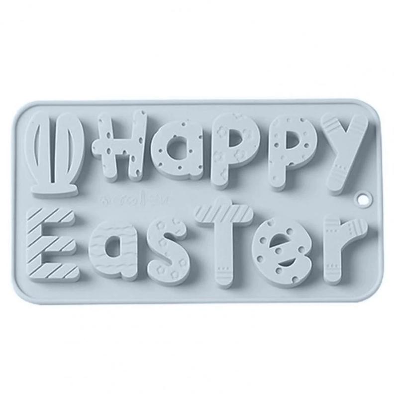 Frohe Ostern Alphabet Epoxidform Umweltfreundliche Harzform Lebensmittelqualität Schokolade Kekse DIY Kuchenform Backzubehör